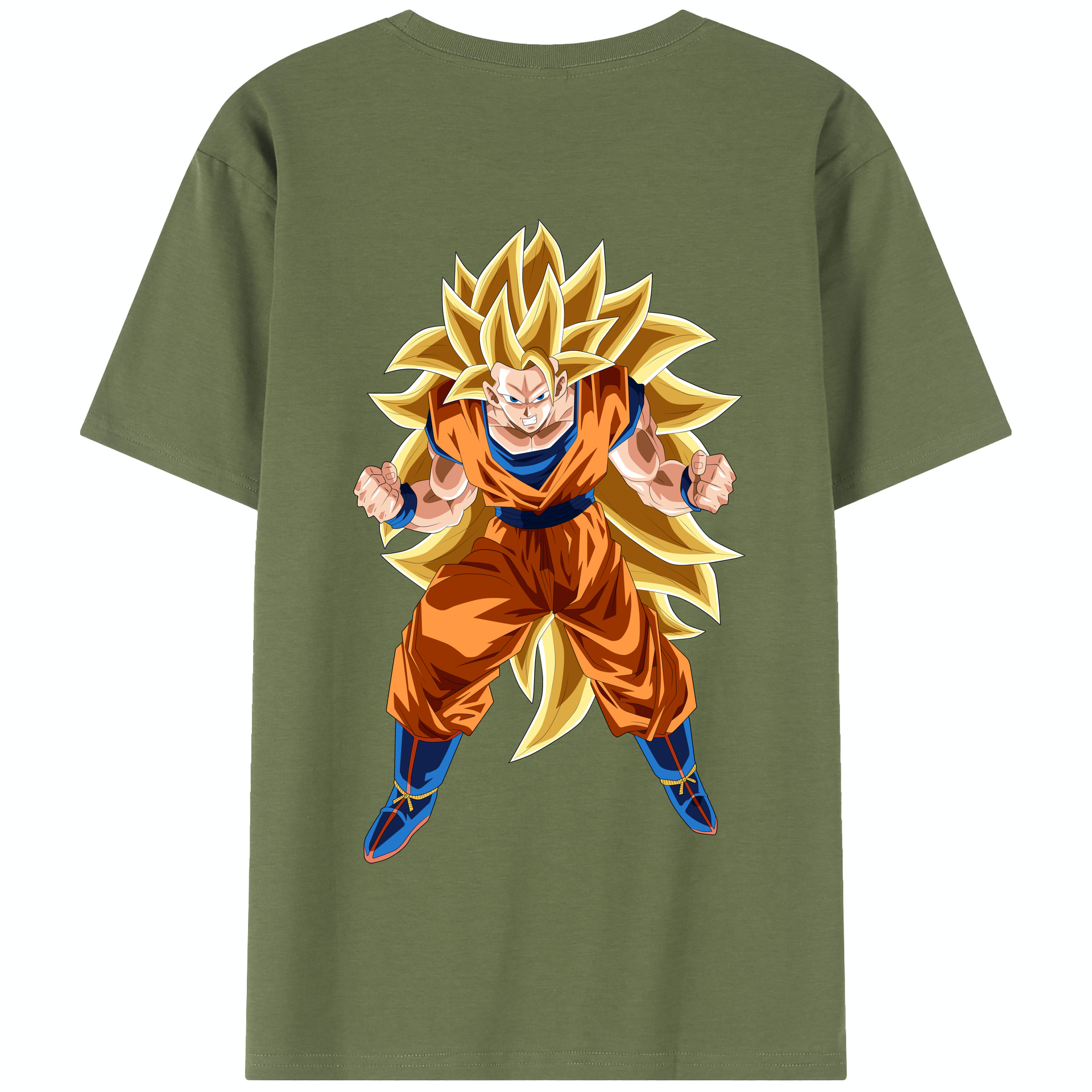 （画像用） ドラゴンボール 孫悟空（そん ごくう）Son Goku カカロット DRAGON BALL Kakarotto 綿100％半袖Tシャツ（背面プリント）